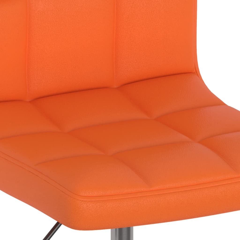 vidaXL Drehbare Esszimmerstühle 2 Stk. Orange Kunstleder