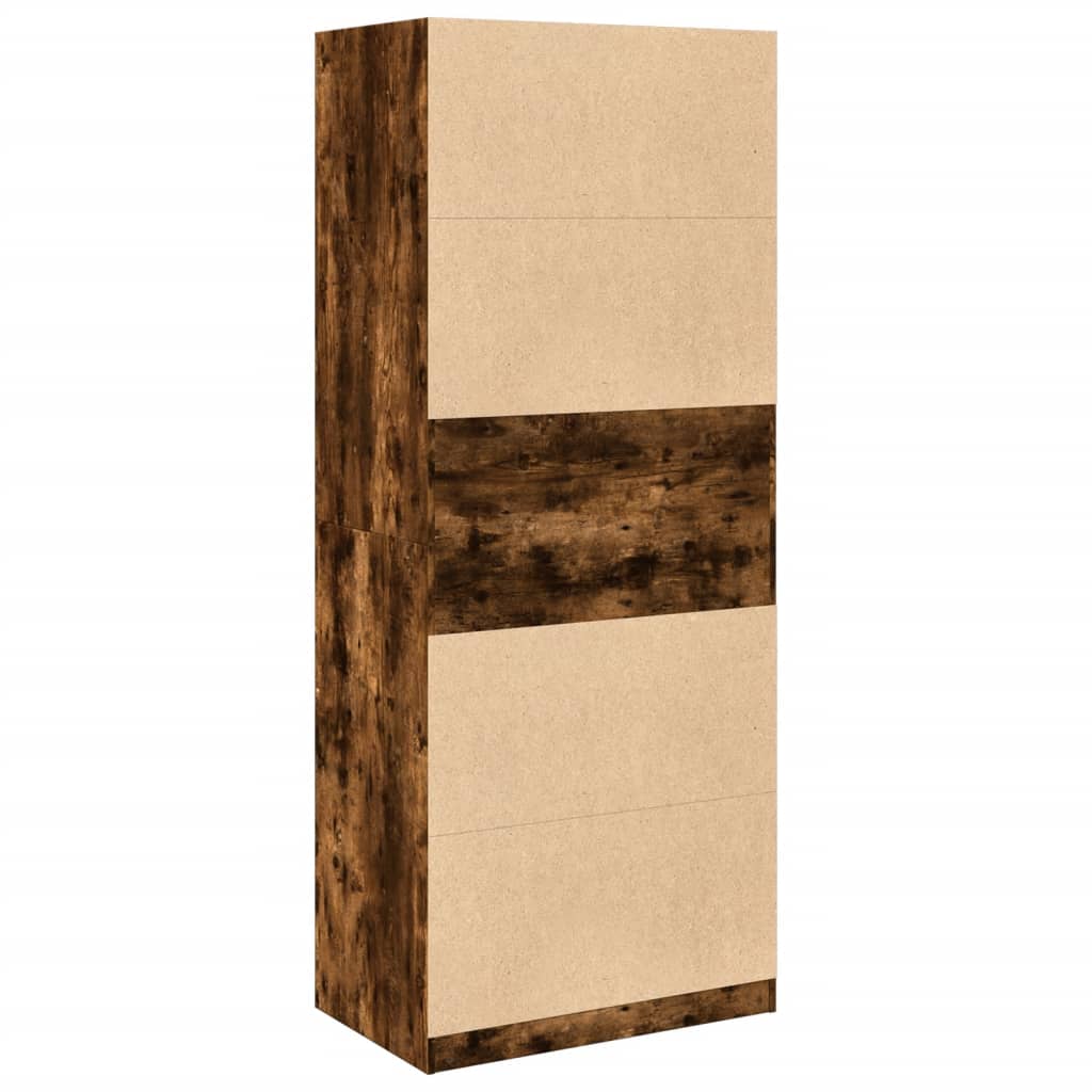 vidaXL Kleiderschrank Räuchereiche 80x50x200 cm Holzwerkstoffs