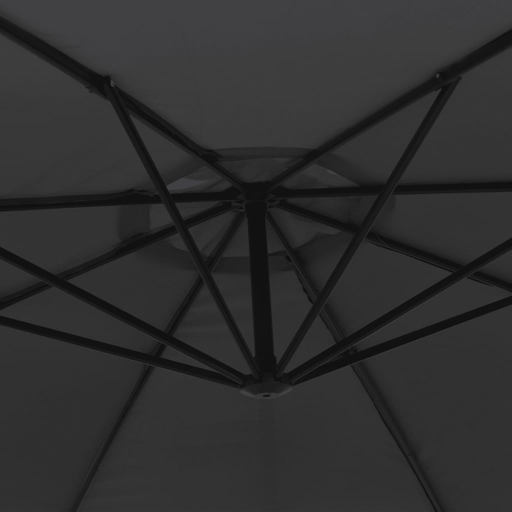 vidaXL Ampelschirm mit Alu-Mast 350 cm Schwarz