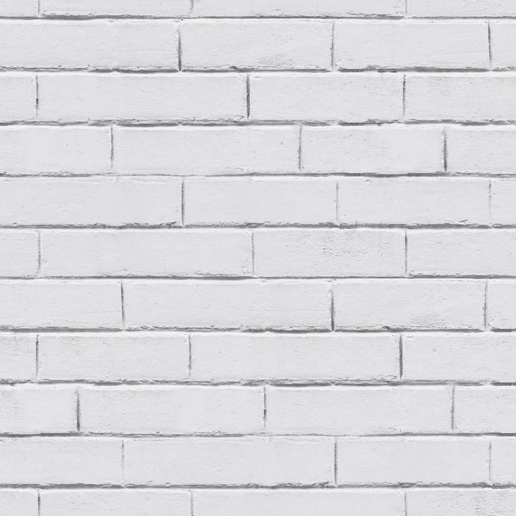 Good Vibes Tapete Chalkboard Brick Wall Weiß und Grau
