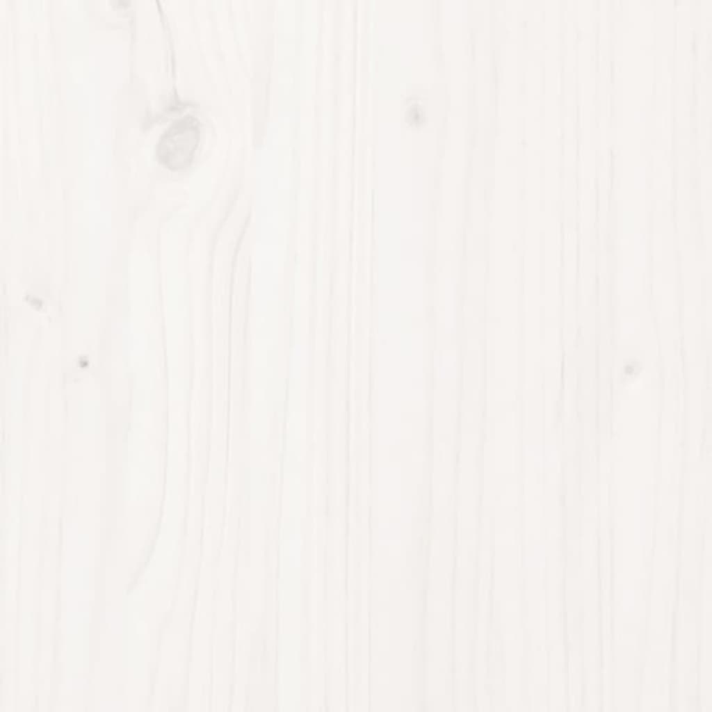 vidaXL Massivholzbett mit Kopfteil Weiß 160x200 cm Kiefer
