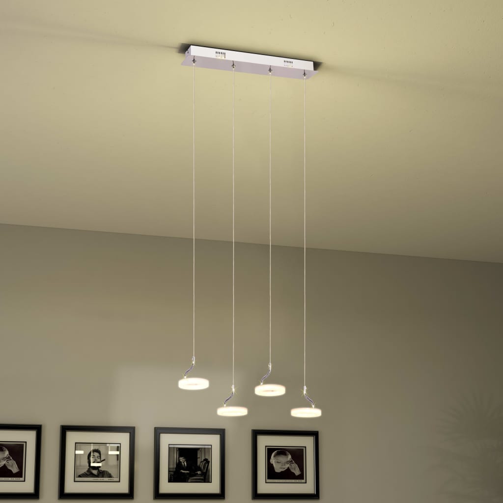 vidaXL LED-Pendelleuchte mit 4 Lampen Warmweiß