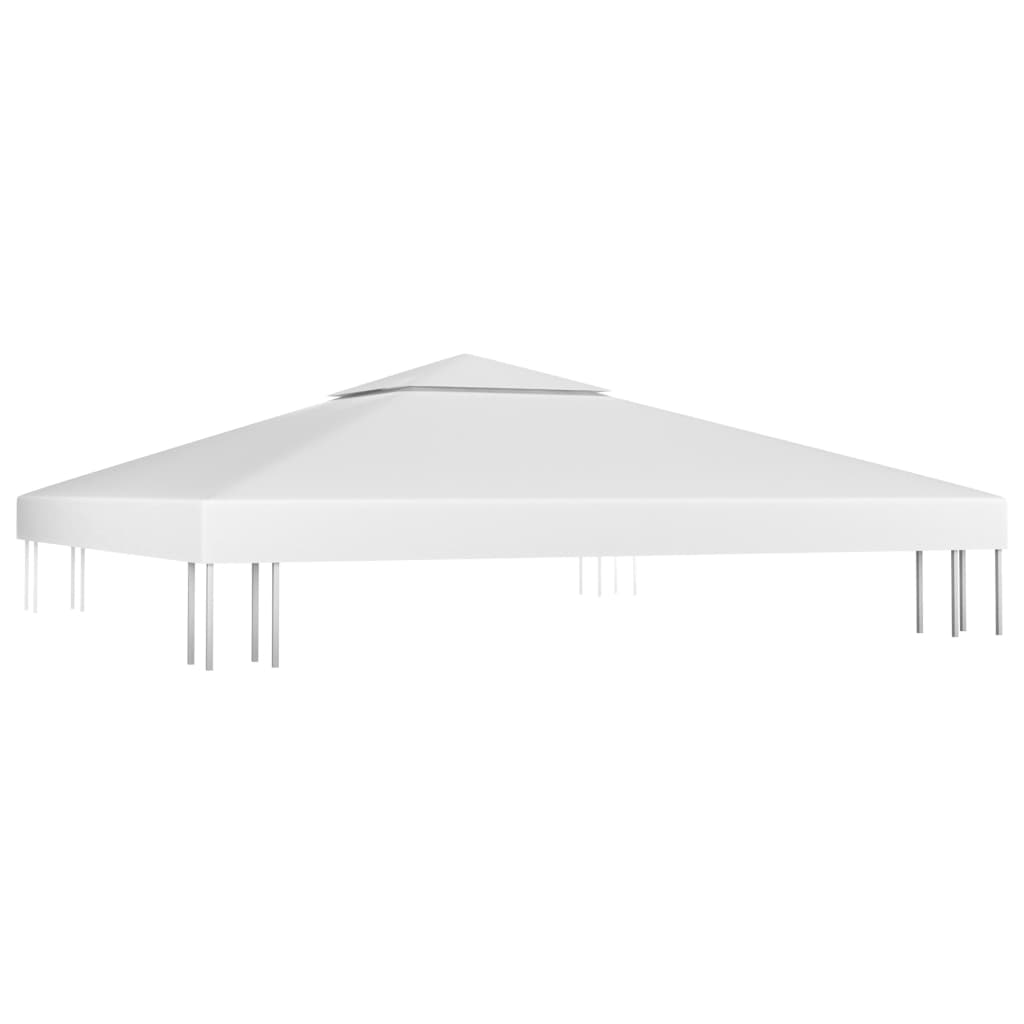 vidaXL Pavillon-Dachplane mit Kaminabzug 310 g/m² 3x3 m Weiß