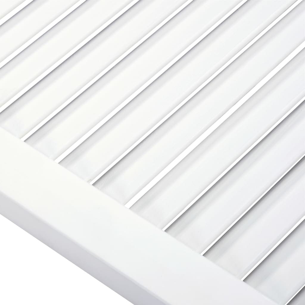 vidaXL Schranktür Lamellen-Design Weiß 99,3x49,4 cm Massivholz Kiefer
