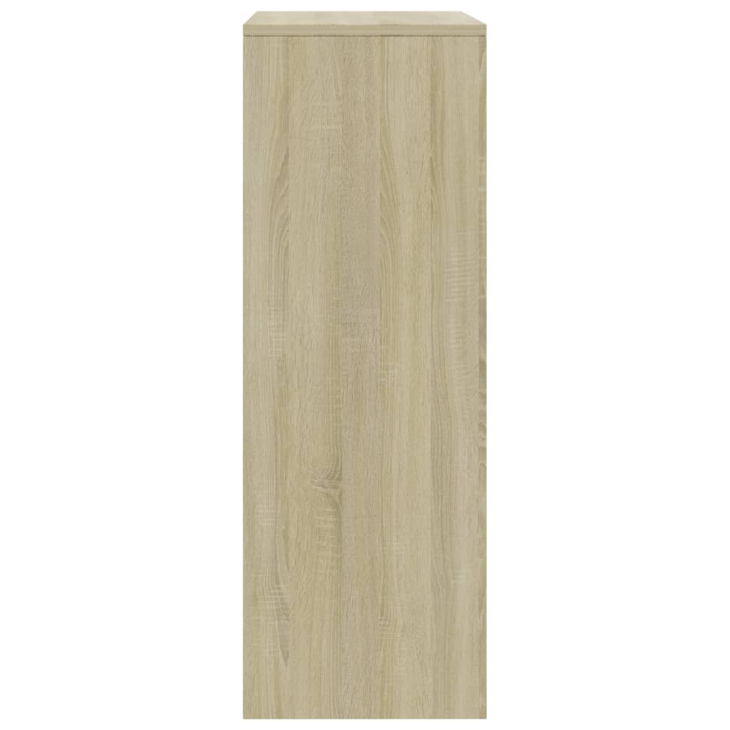 vidaXL Sideboard 6 Schubladen Sonoma-Eiche 50x34x96 cm Holzwerkstoff