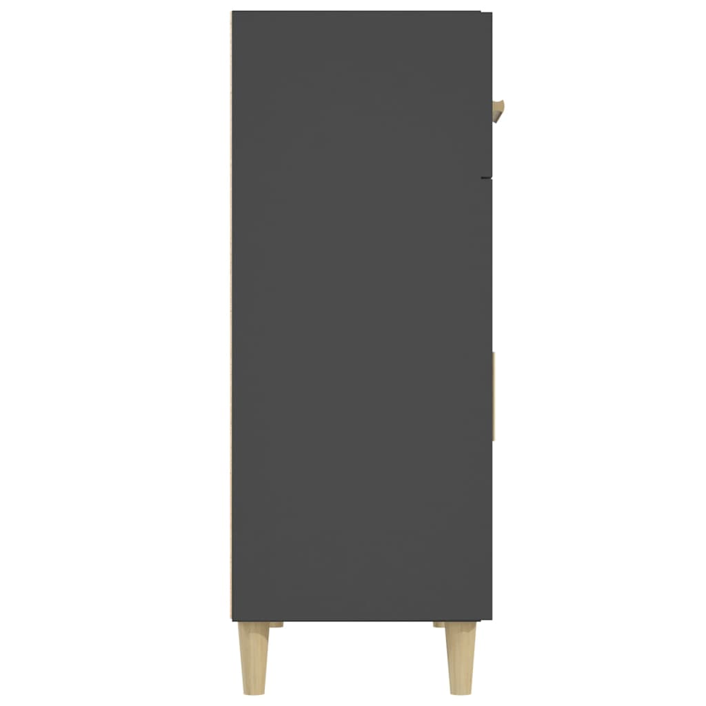 vidaXL Sideboard Schwarz 69,5x34x89 cm Holzwerkstoff