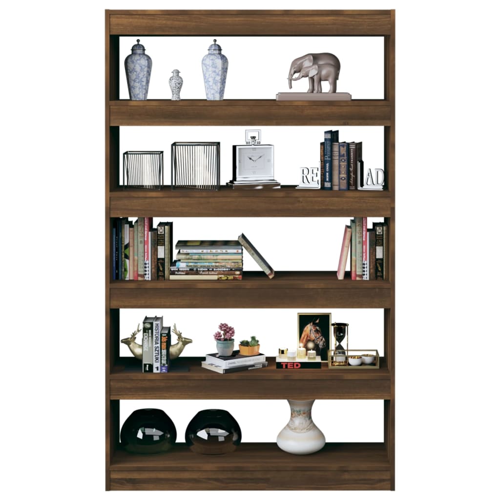 vidaXL Bücherregal/Raumteiler Braun Eichen-Optik 100x30x166 cm