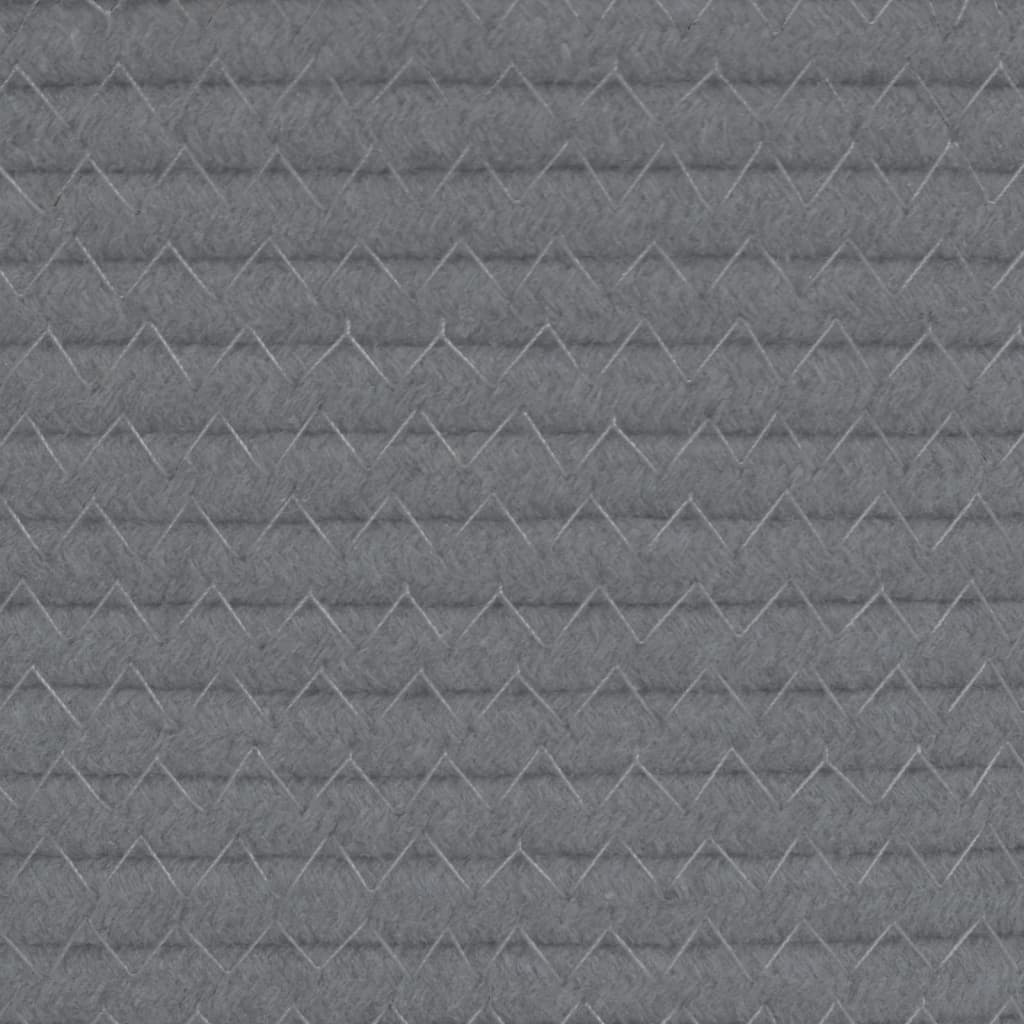 vidaXL Aufbewahrungskorb Grau und Weiß Ø40x25 cm Baumwolle