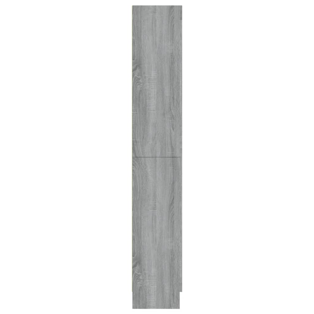 vidaXL Vitrinenschrank Grau Sonoma 82,5x30,5x185,5 cm Holzwerkstoff