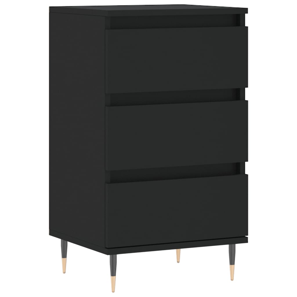 vidaXL Sideboard Schwarz 40x35x70 cm Holzwerkstoff