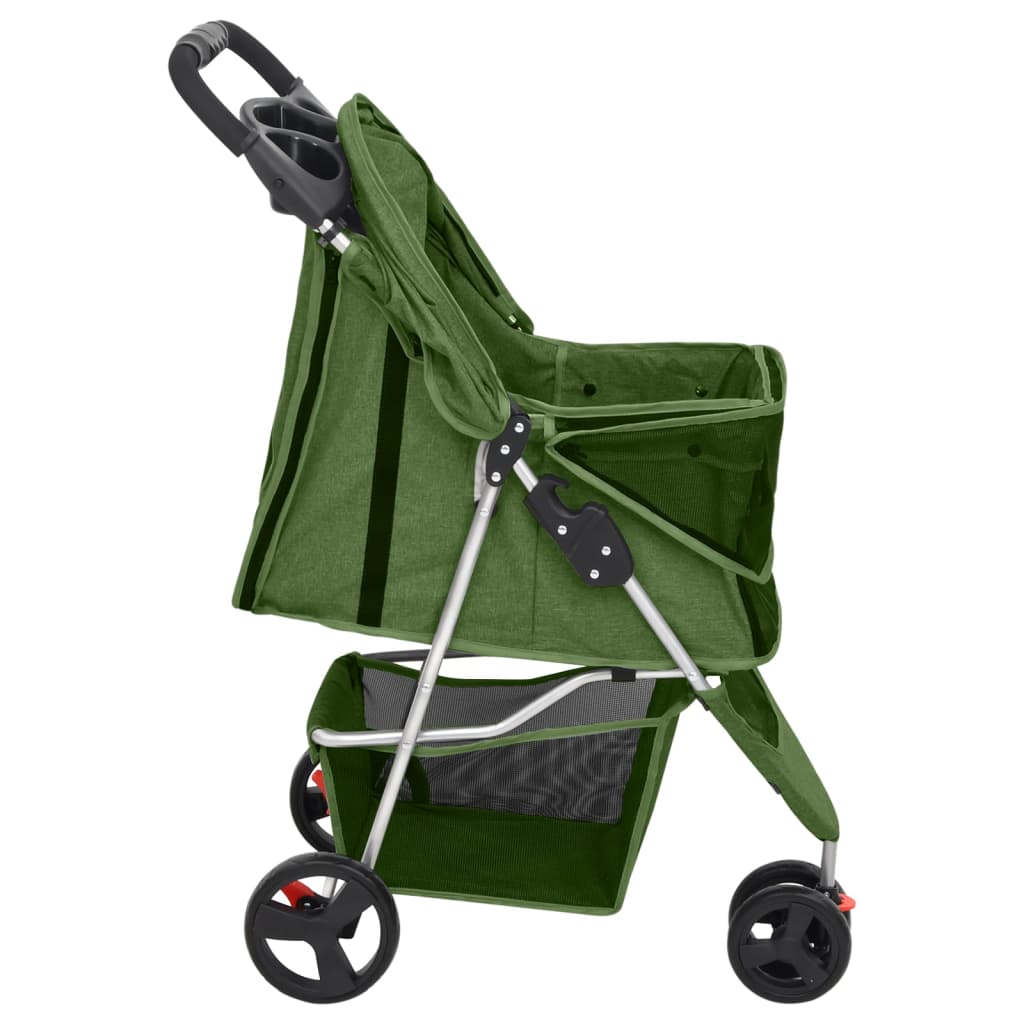 vidaXL Hundewagen Faltbar Grün 80x46x98 cm Oxford-Gewebe