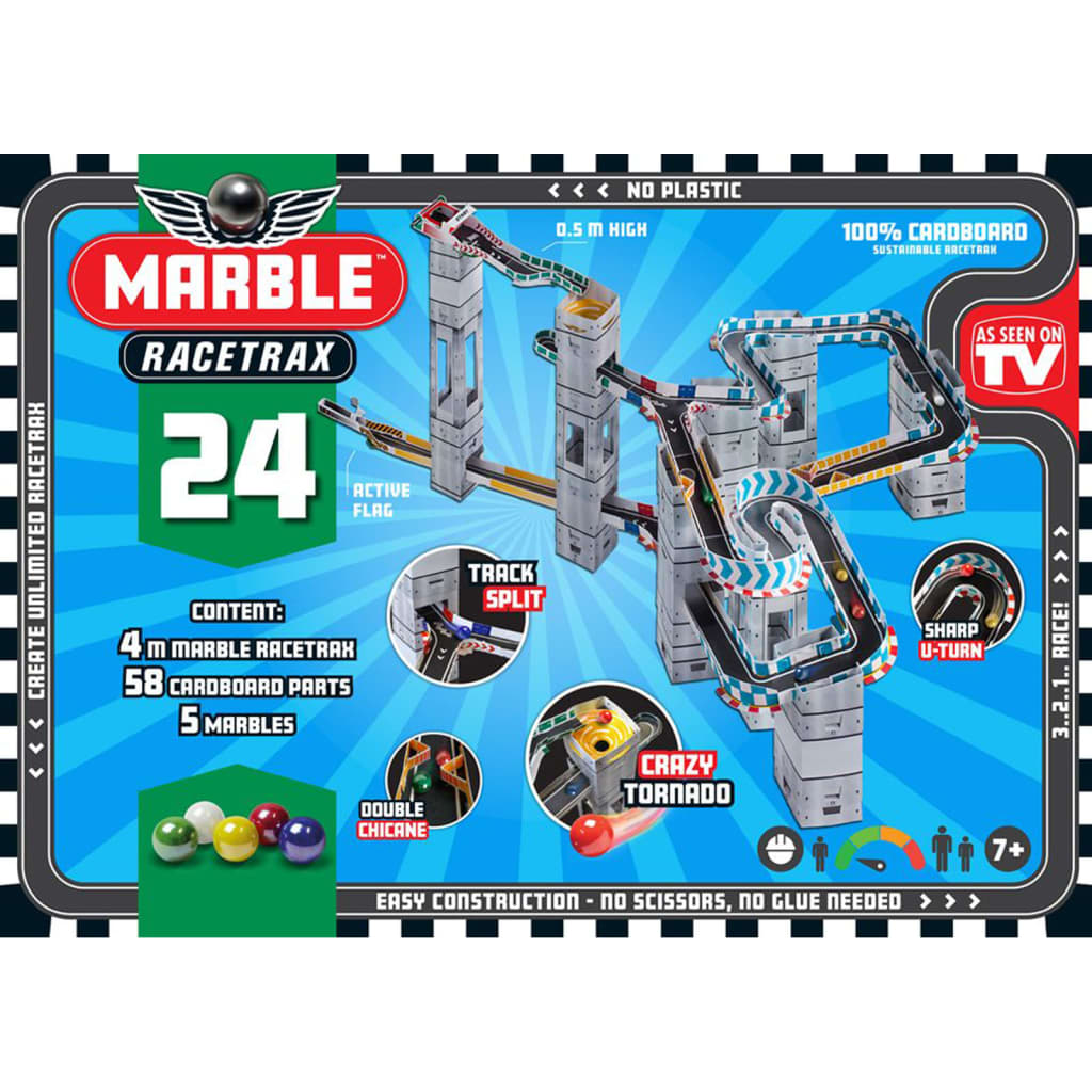 Marble Racetrax Starter Set 24 Blätter 4 m