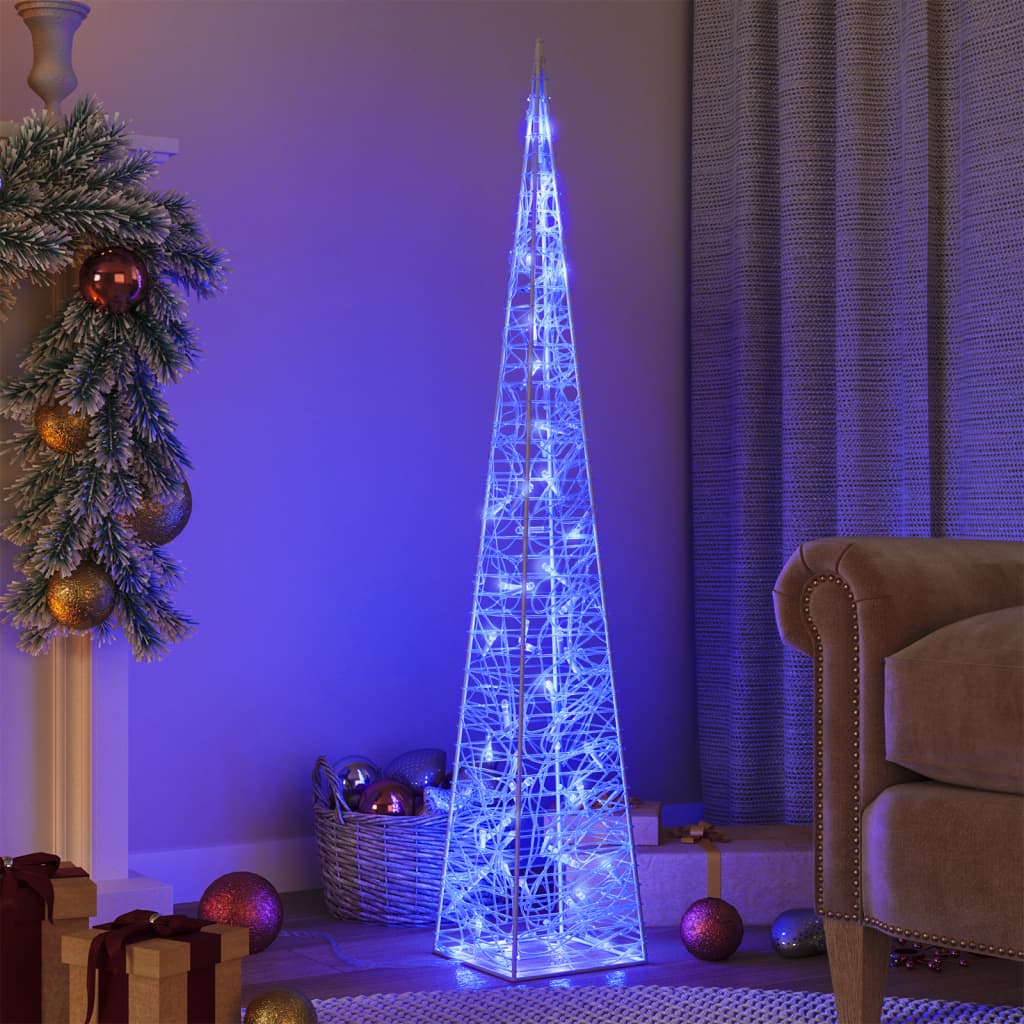 vidaXL LED-Leuchtkegel Acryl Deko Blau 120 cm