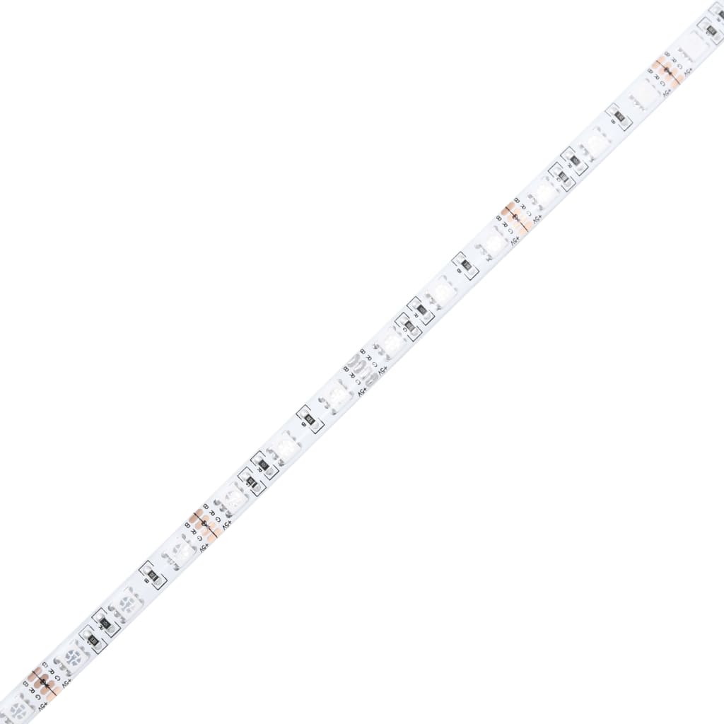 vidaXL 4-tlg. TV-Wohnwand mit LED-Leuchten Betongrau