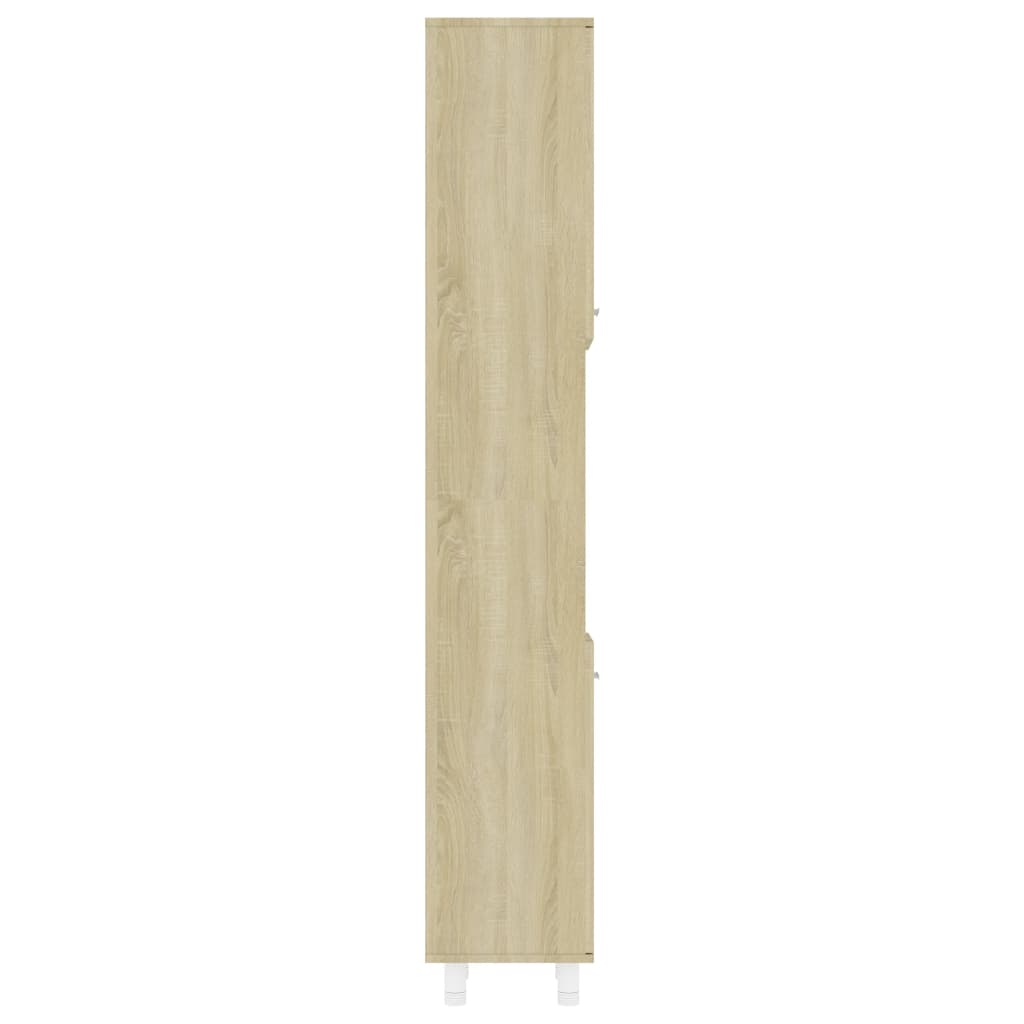 vidaXL Badezimmerschrank Sonoma-Eiche 30x30x179 cm Holzwerkstoff