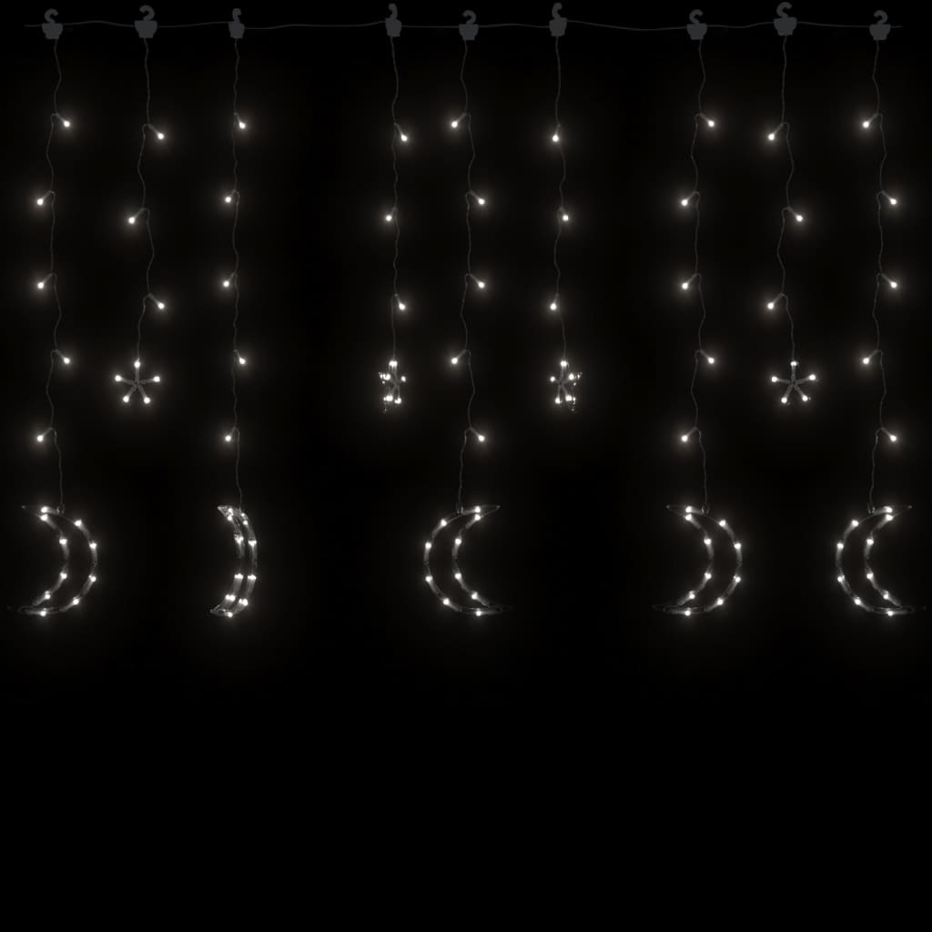vidaXL Lichterketten Stern und Mond Fernbedienung 345 LED Kaltweiß