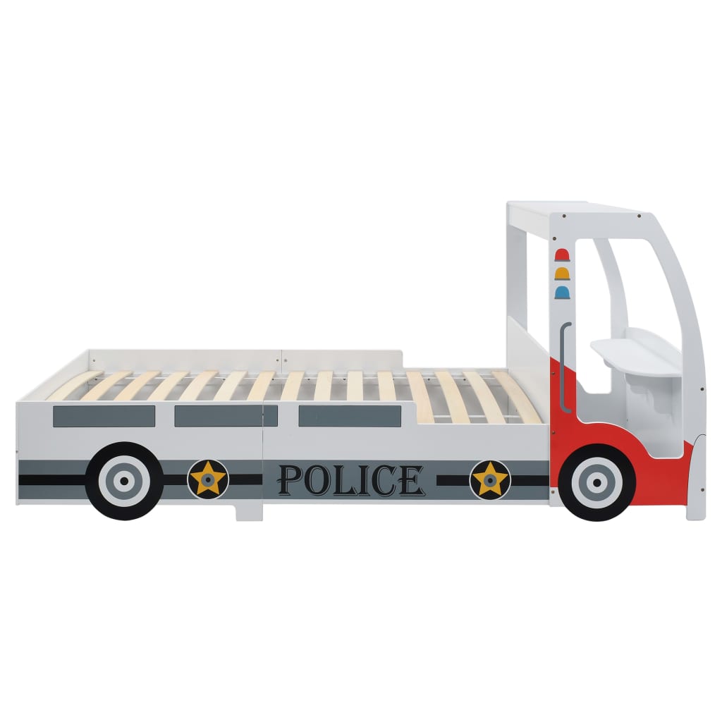 vidaXL Polizeiauto-Kinderbett mit Matratze 90x200 cm 7 Zone H3