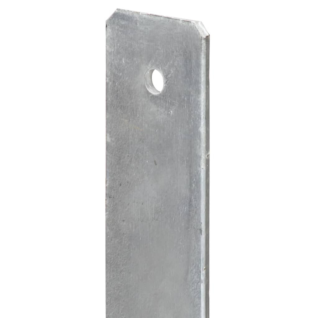 vidaXL Pfostenträger 6 Stk. Silbern 7×6×60 cm Verzinkter Stahl