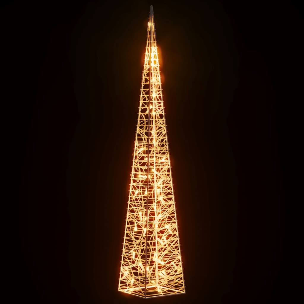 vidaXL LED-Leuchtkegel Acryl Deko Warmweiß 90 cm