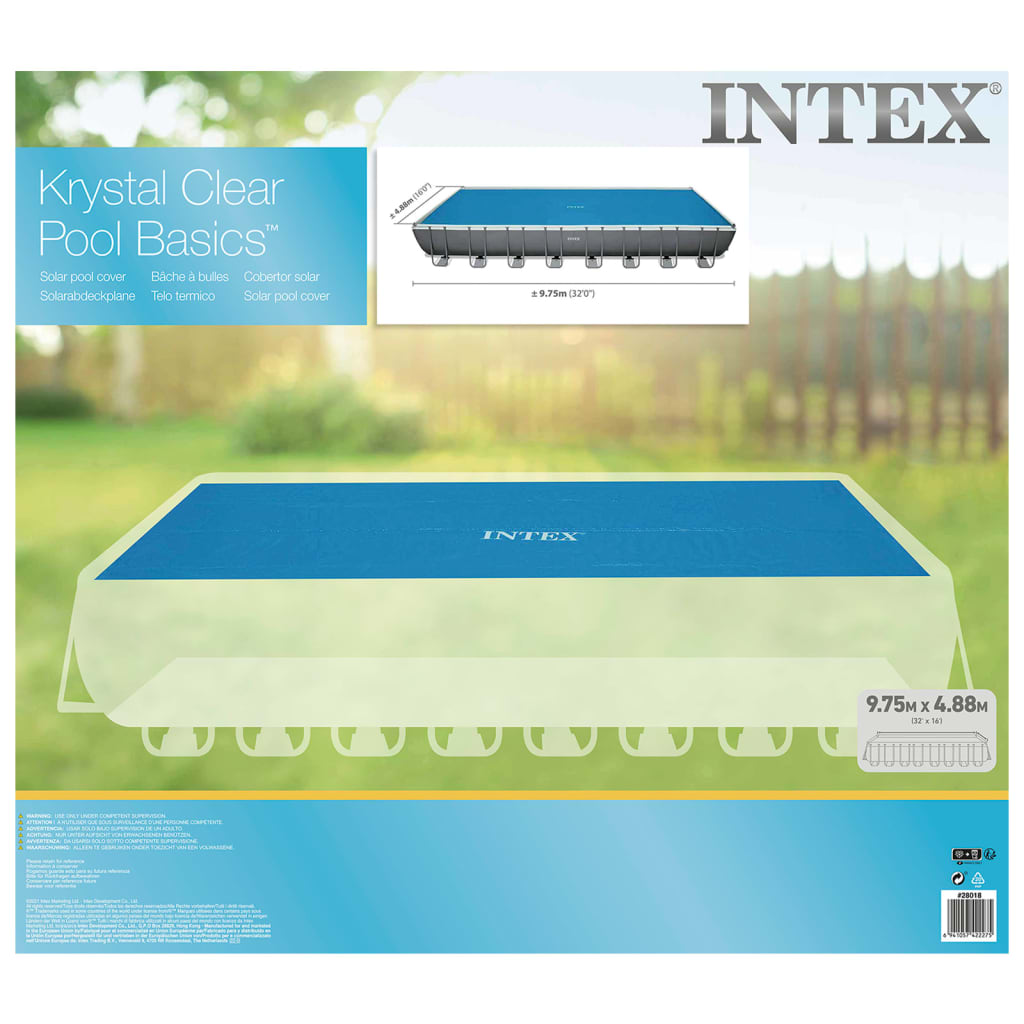 Intex Solar Poolabdeckung Blau 960x466 cm Polyethylen