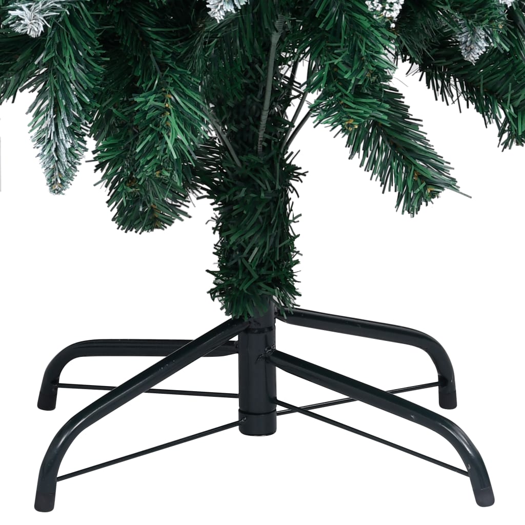 vidaXL Künstlicher Weihnachtsbaum Beschneit LEDs & Zapfen 210 cm