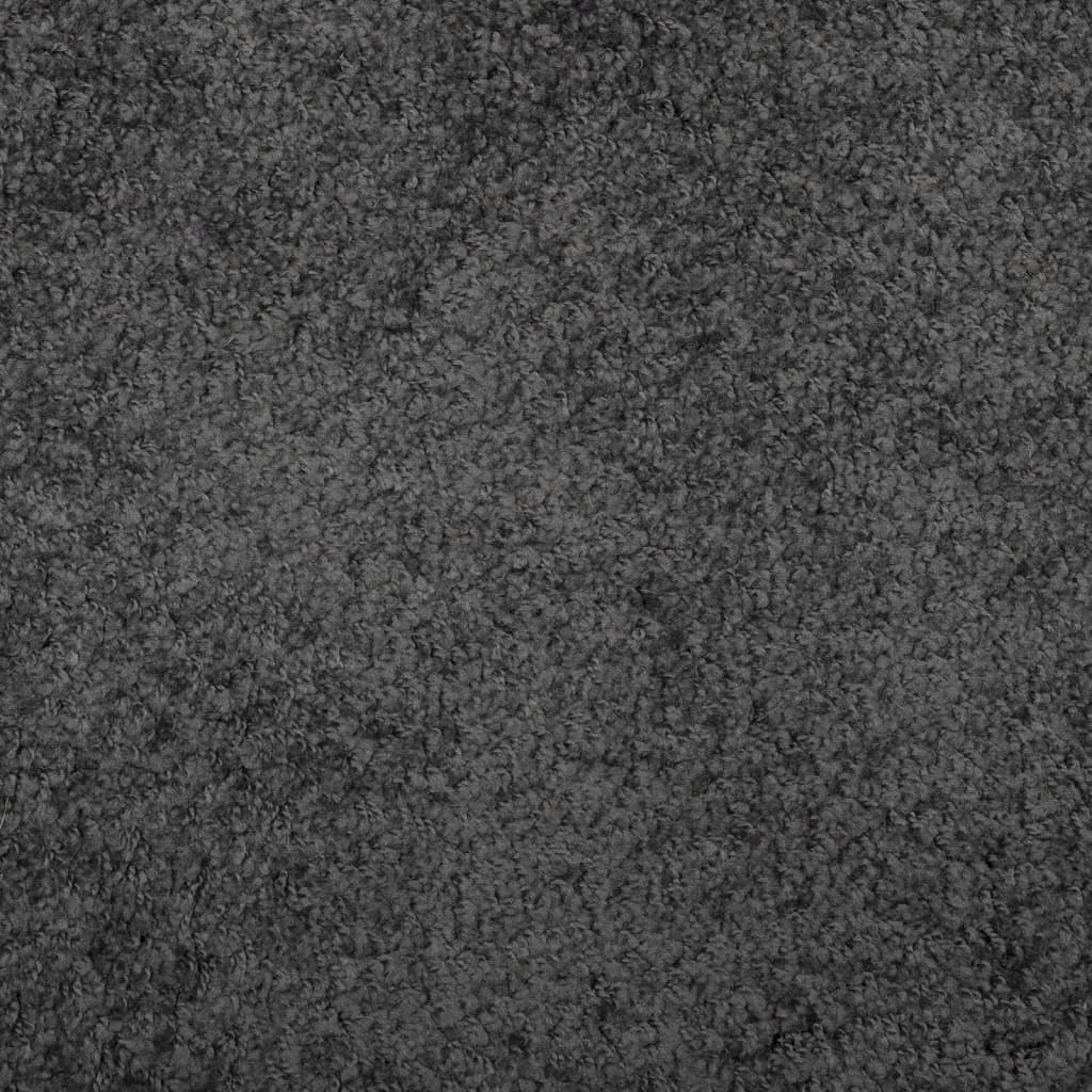 vidaXL Teppich Shaggy Hochflor Modern Anthrazit 100x200 cm