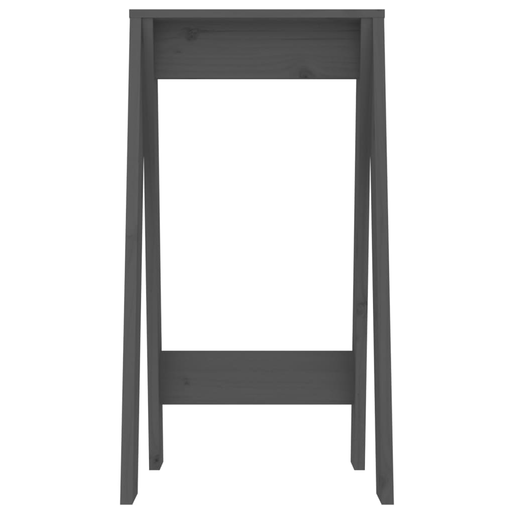 vidaXL Hocker 2 Stk. Grau 40x40x75 cm Massivholz Kiefer