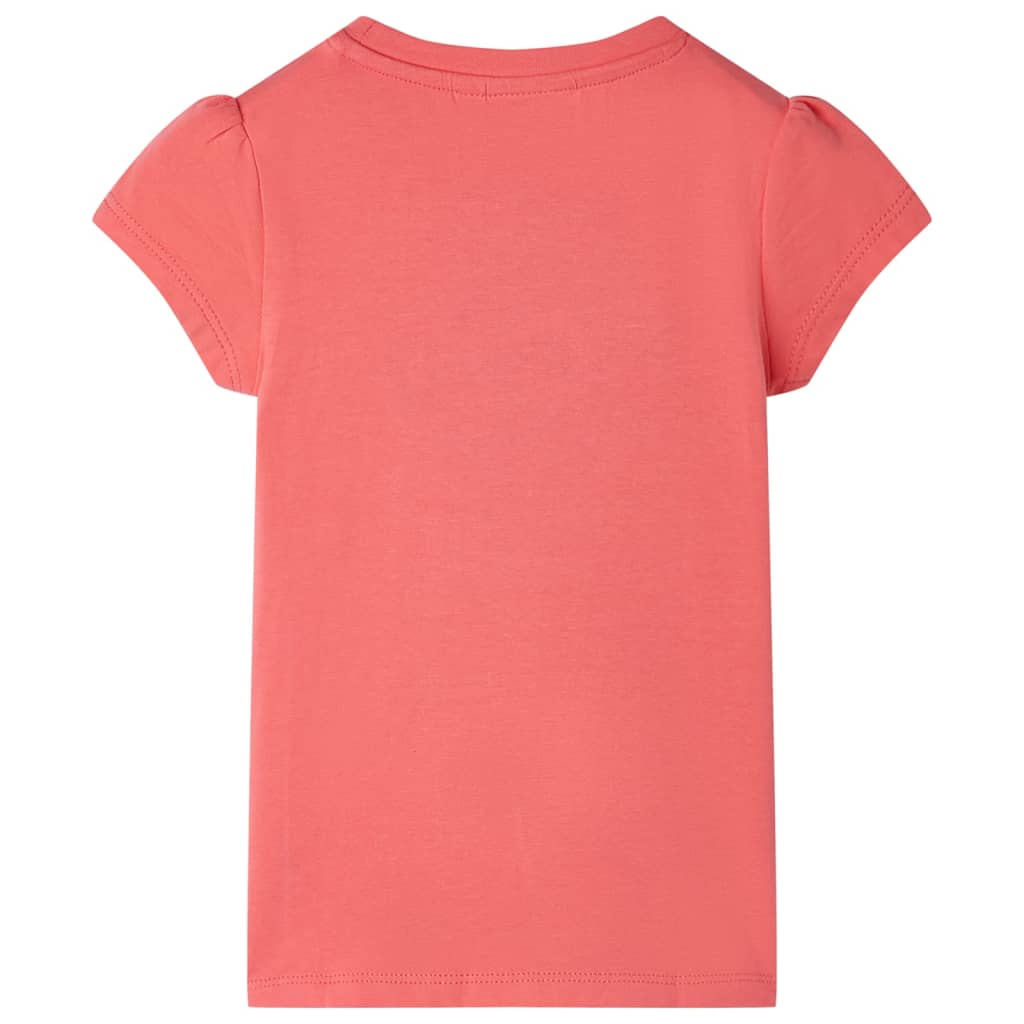 Kinder-T-Shirt Korallenrosa 140