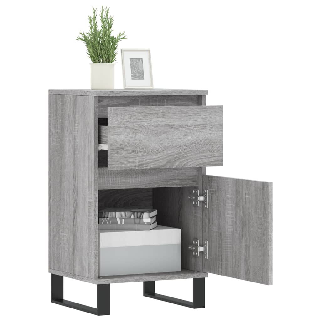 vidaXL Sideboards 2 Stk. Grau Sonoma 40x35x70 cm Holzwerkstoff