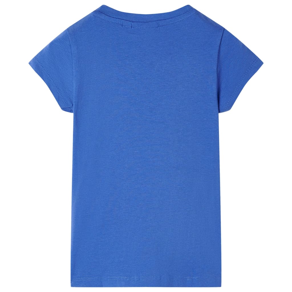 Kinder-T-Shirt Kobaltblau 92