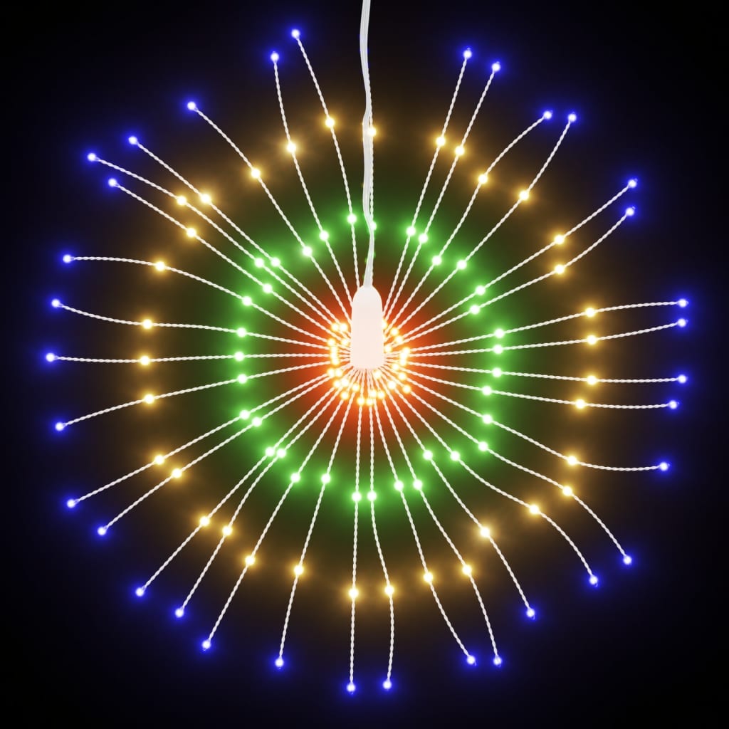 vidaXL Weihnachtsbeleuchtung Feuerwerk 140 LEDs Mehrfarbig 17 cm