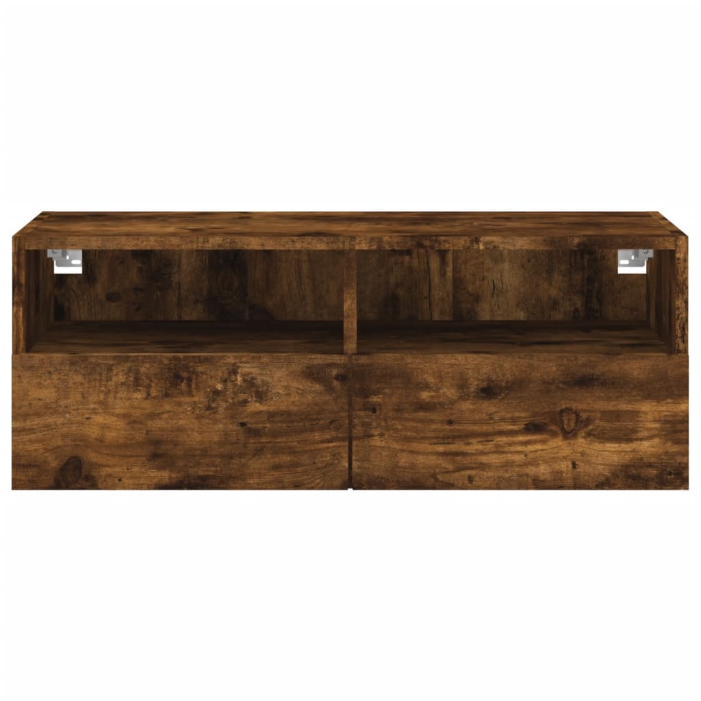 vidaXL TV-Wandschrank Räuchereiche 80x30x30 cm Holzwerkstoff