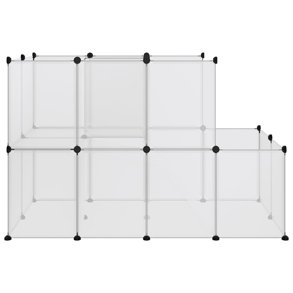 vidaXL Kleintierkäfig Transparent 142x74x93 cm PP und Stahl