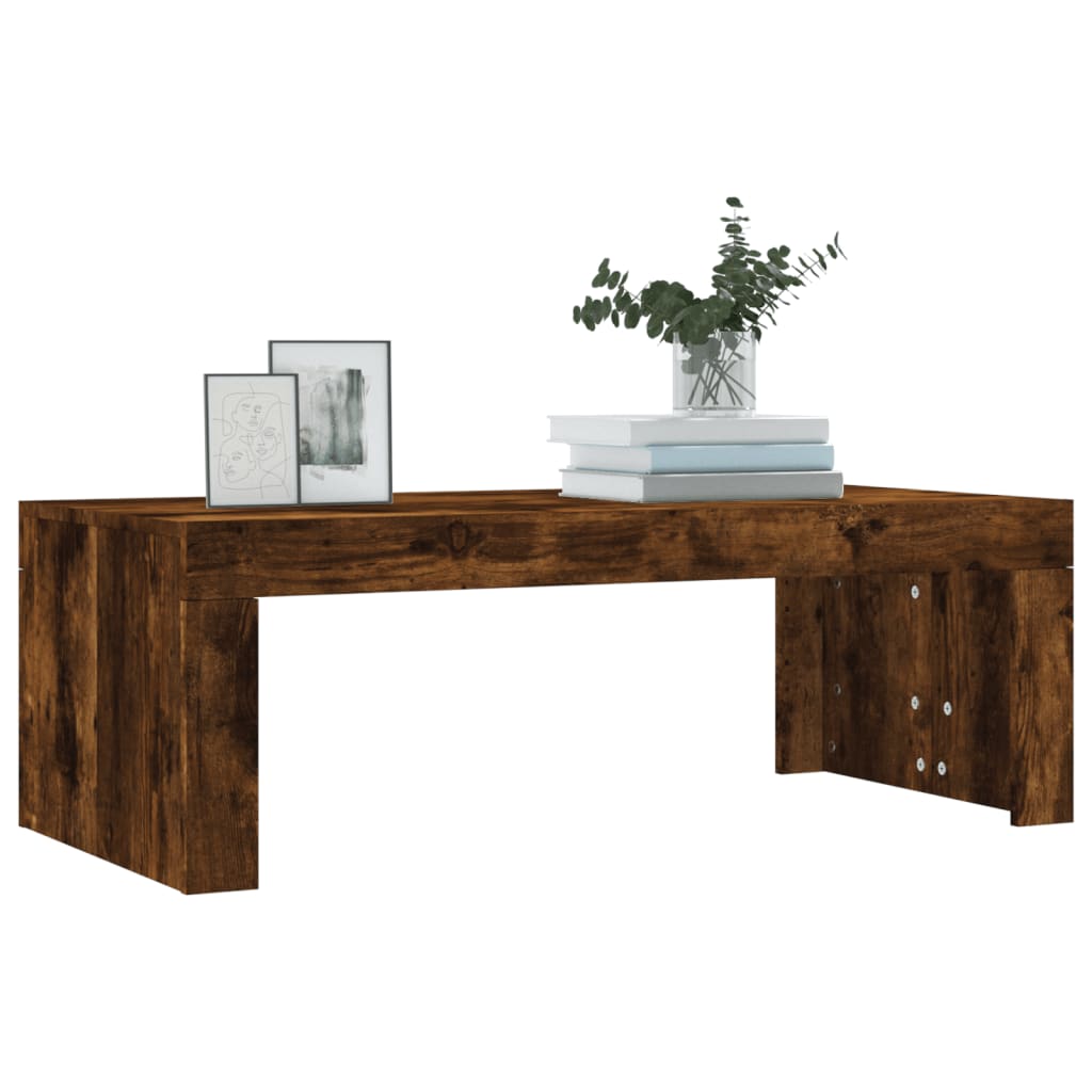 vidaXL Couchtisch Räuchereiche 102x50x36 cm Holzwerkstoff