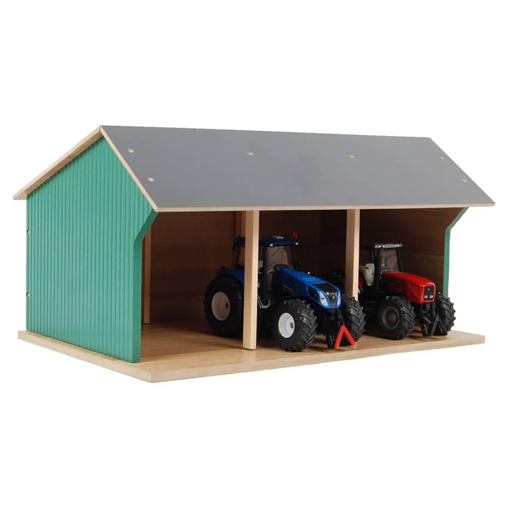 Kids Globe Spielzeug-Scheune für Traktoren Groß 1:32 Holz 610193