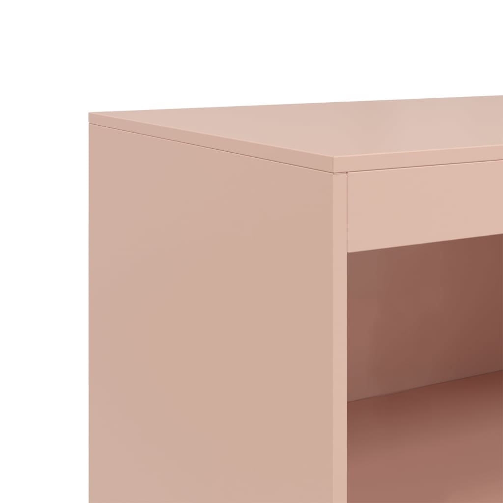 vidaXL Sideboard Rosa 67x39x107 cm Stahl