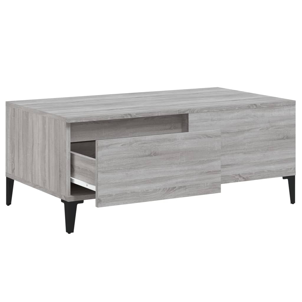 vidaXL Couchtisch Grau Sonoma 90x50x36,5 cm Holzwerkstoff