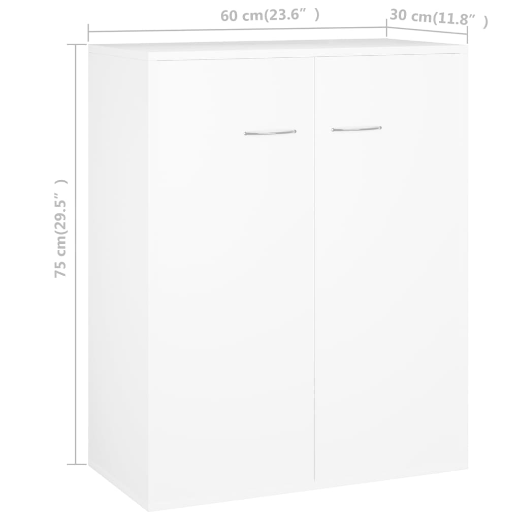 vidaXL Sideboard Weiß 60 x 30 x 75 cm Spanplatte