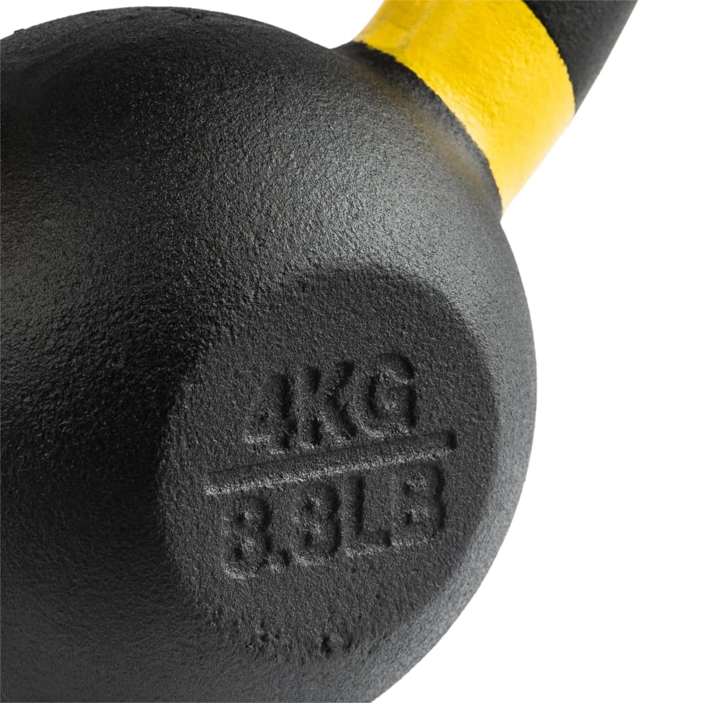 Wonder Core Kettlebell Power Coating 4 kg Schwarz und Gelb