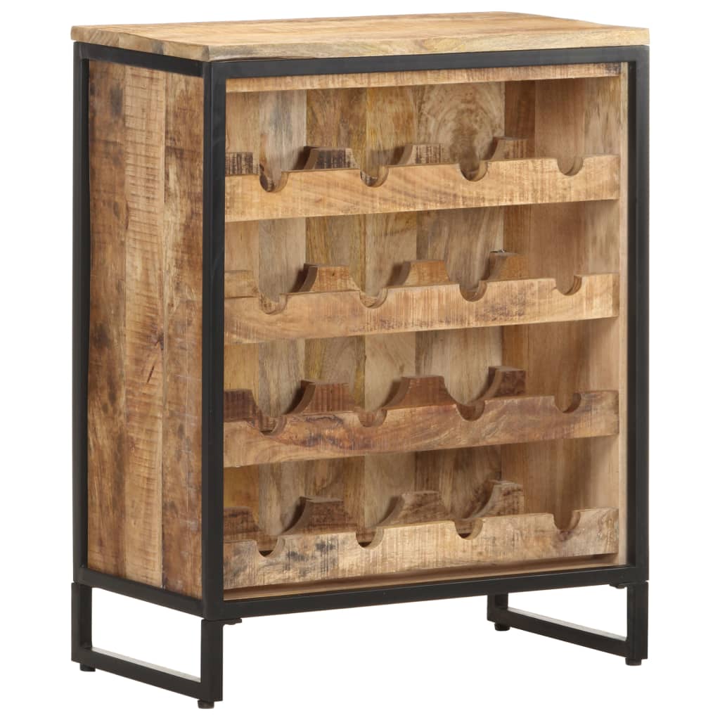 vidaXL Weinschrank 62x33x78,5 cm Raues Mangoholz