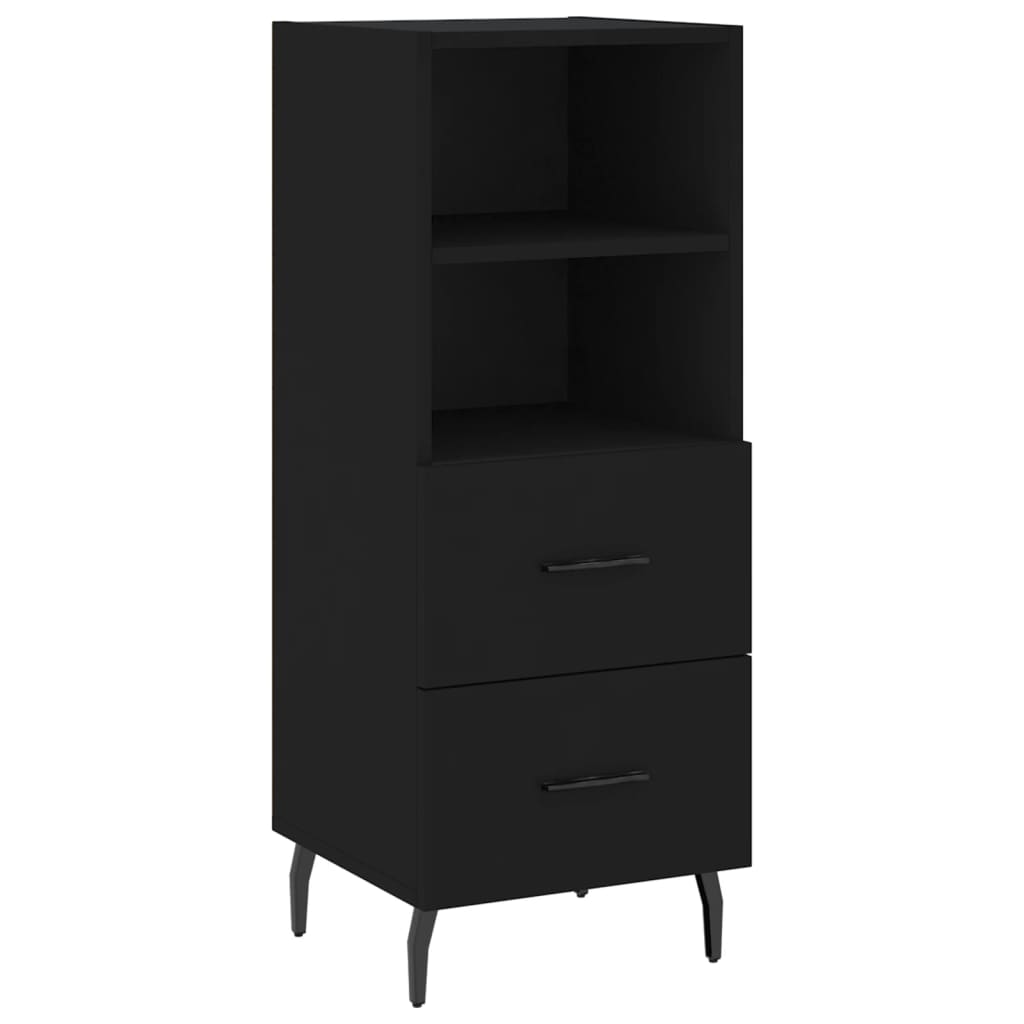 vidaXL Highboard Schwarz 34,5x34x180 cm Holzwerkstoff