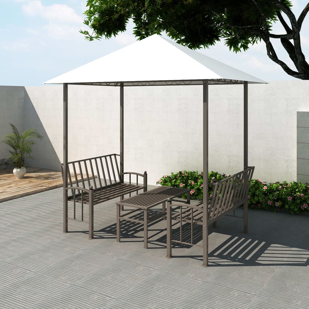 vidaXL Gartenpavillon mit Tisch und Bänken 2,5x1,5x2,4 m