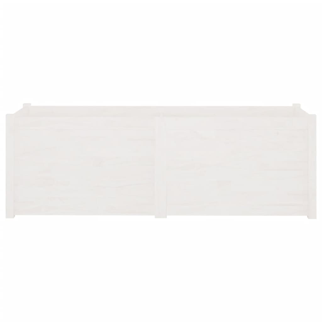 vidaXL Pflanzkübel Weiß 150x50x50 cm Massivholz Kiefer
