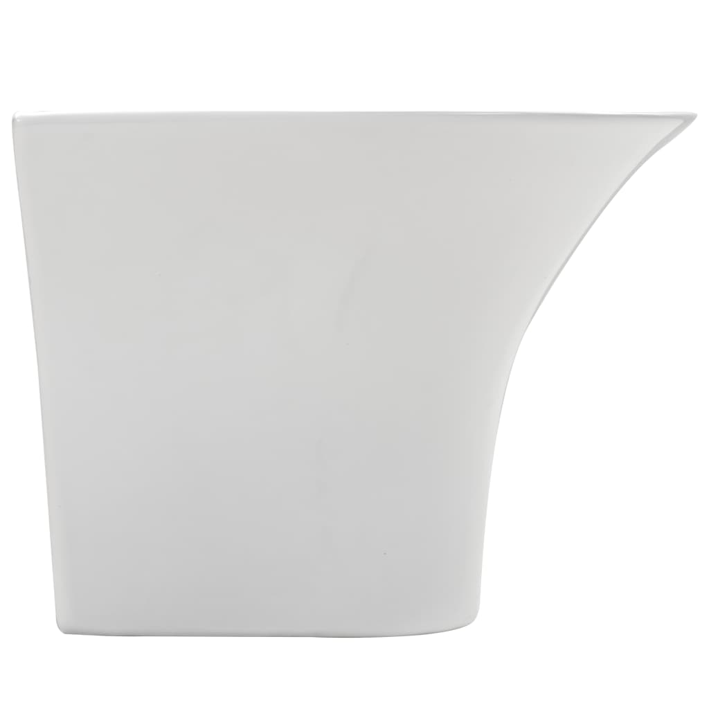 vidaXL Waschbecken zur Wandmontage Keramik Weiß 470×450×370 mm