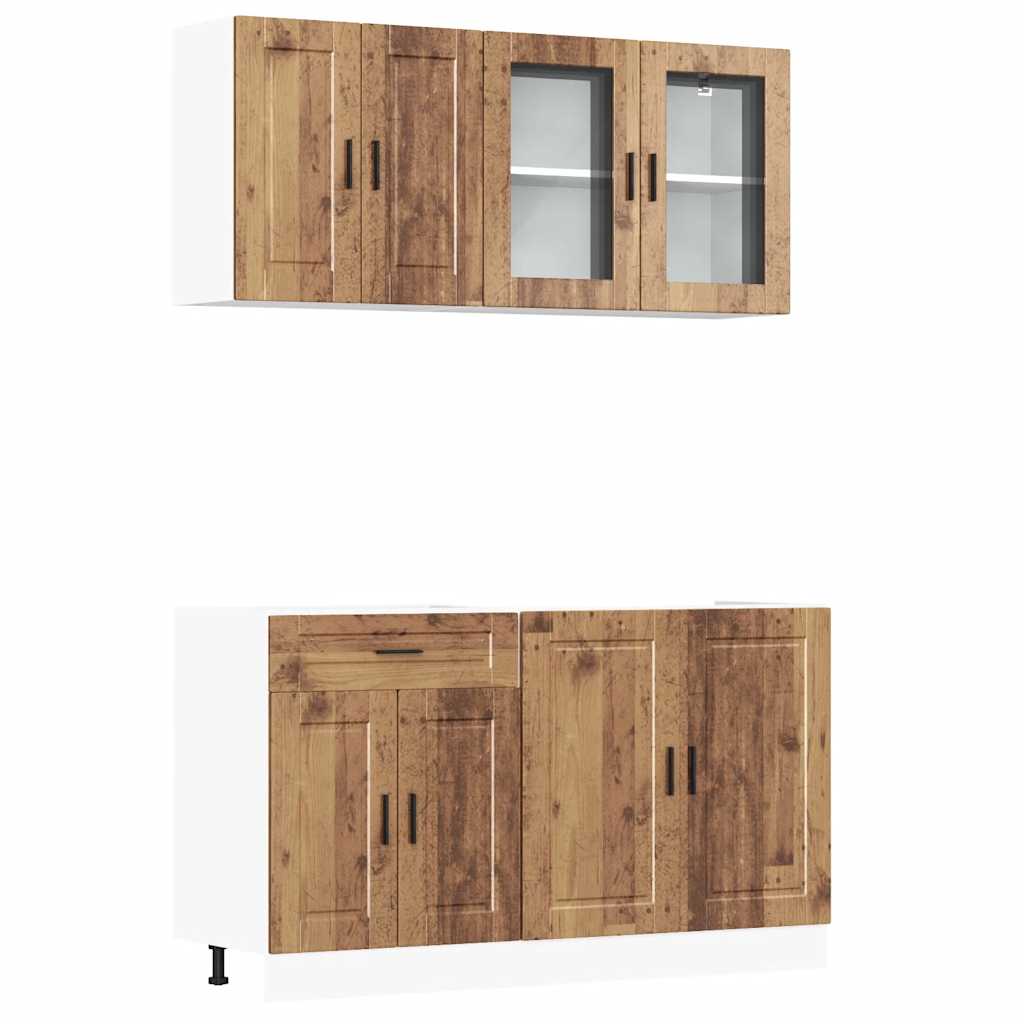 Hommdiy Küchenschrank-Set 14-tlg. In Betongrau - Viel Stauraum Mit Verstellbaren Füßen