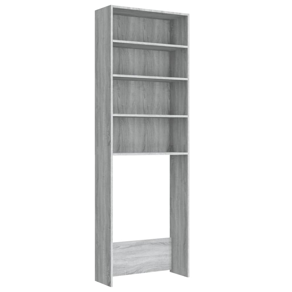 vidaXL Waschmaschinenschrank Grau Sonoma 64x24x190 cm