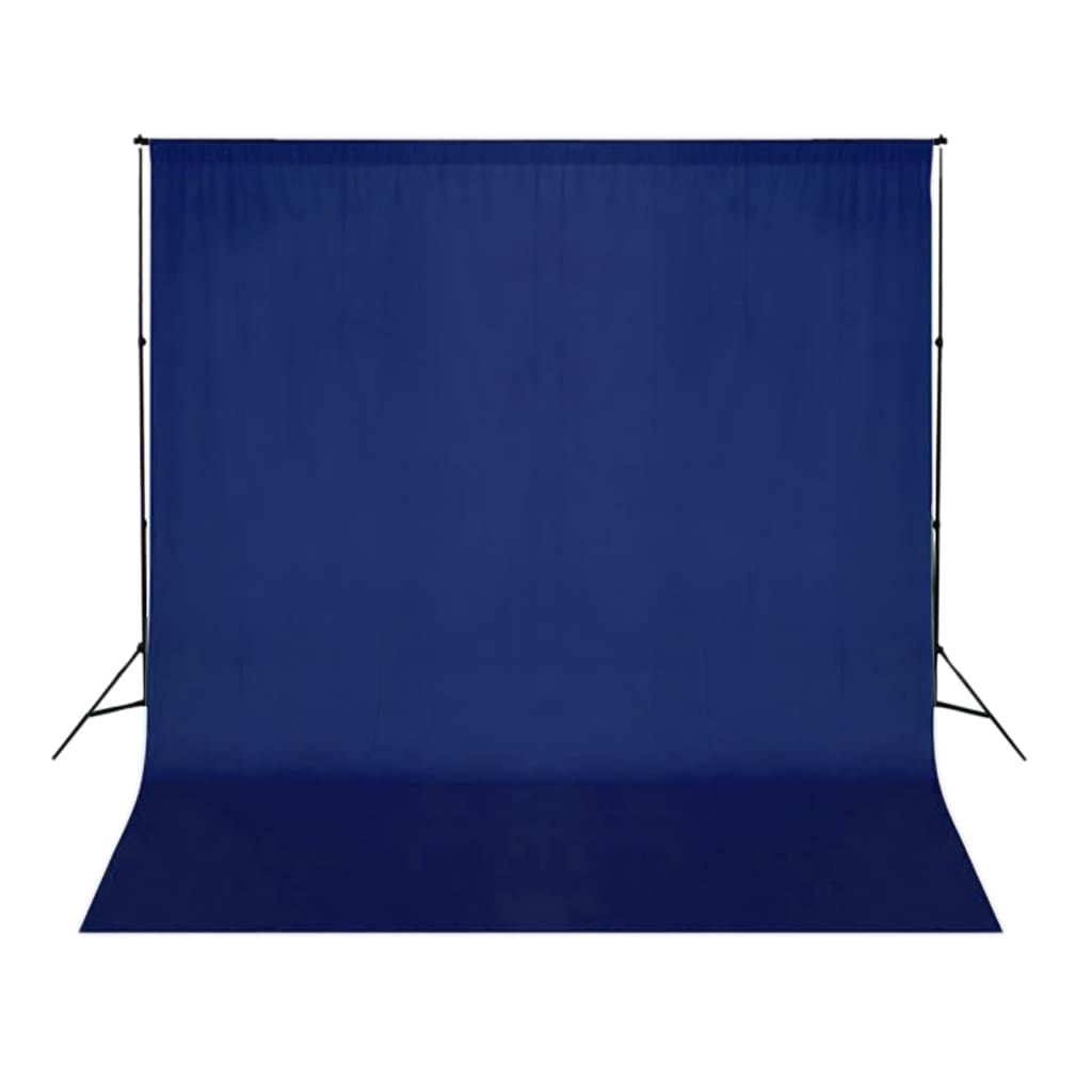 vidaXL Hintergrund Baumwolle Blau 300x300 cm Chroma-Key