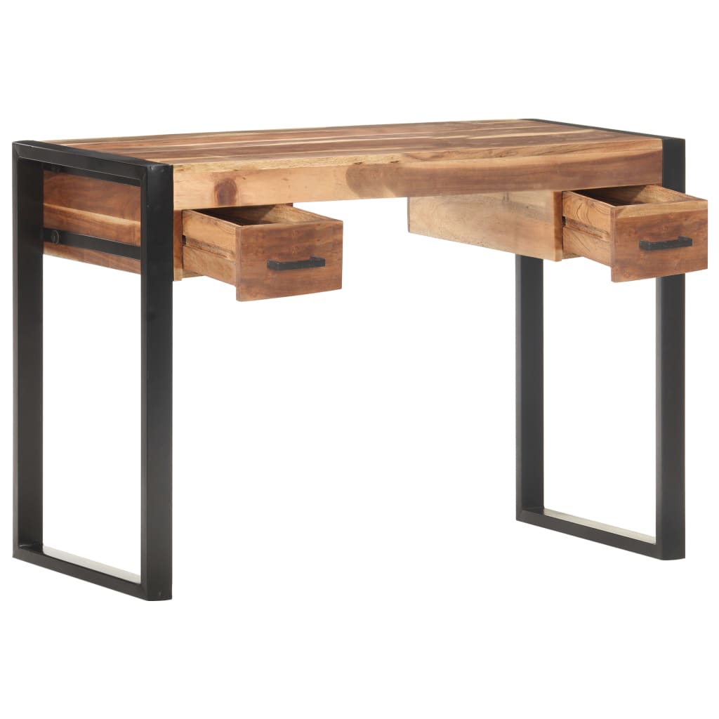 vidaXL Schreibtisch 110x50x76 cm Massivholz