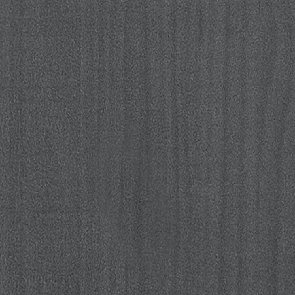vidaXL Massivholzbett Grau Kiefer 180x200 cm