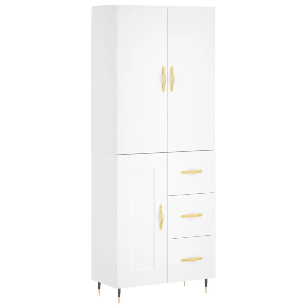 vidaXL Highboard Weiß 69,5x34x180 cm Holzwerkstoff